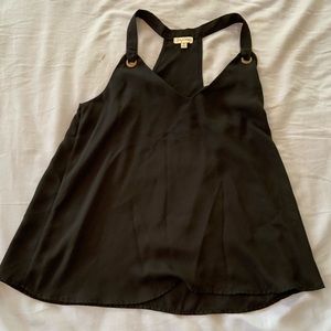 Lily white top with brass accents